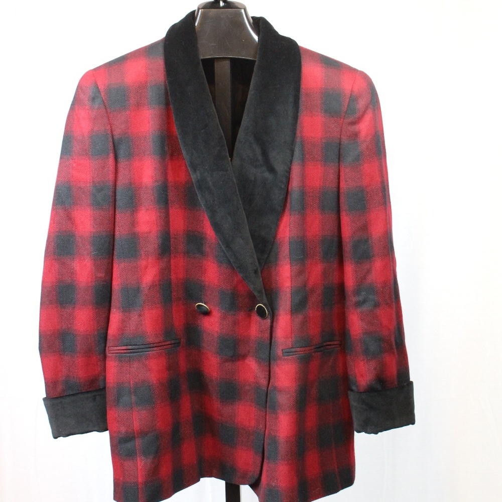 Vintage Buffalo Plaid Blazer